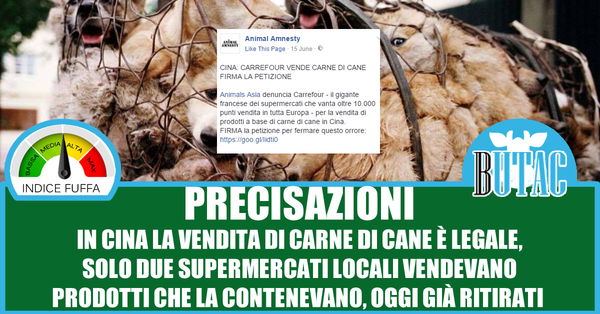 La carne di cane al Carrefour