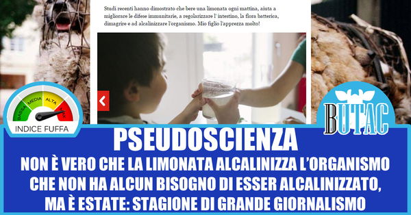 La limonata, il Corriere e l’alcalinizzazione