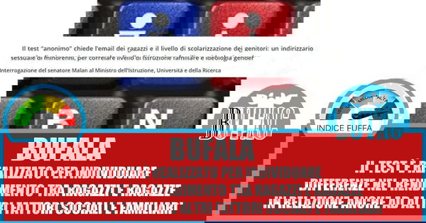 Propaganda gender in un “test di matematica”