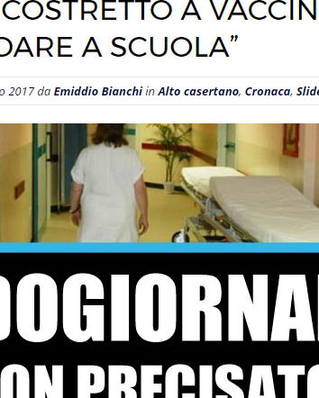 Fake news: bimbo in coma irreversibile da vaccino