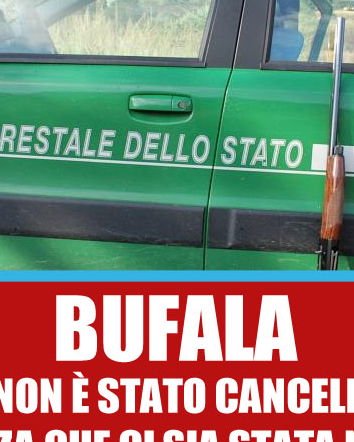 La guardia forestale cancellata
