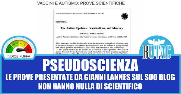 Vaccini, autismo, prove scientifiche e Gianni Lannes