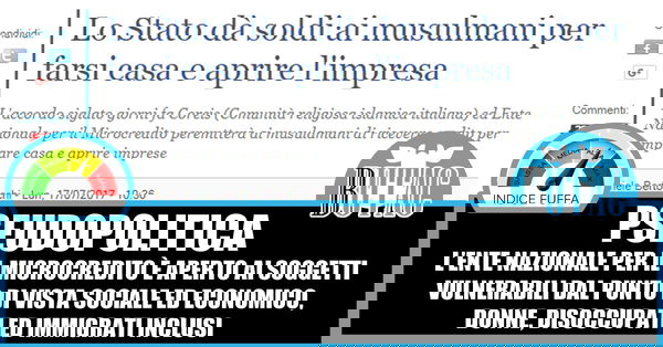 Lo Stato dà soldi ai musulmani…