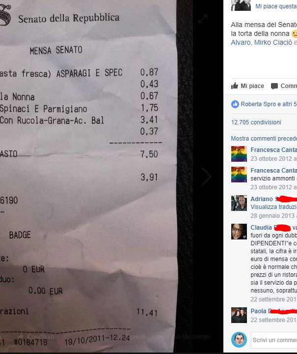 Lo scontrino del Senato article-post