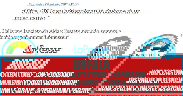 Cani abbandonati (sui balconi), diamo i numeri?