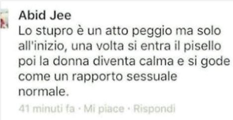 Lo stupro è un atto peggio, ma solo all’inizio…