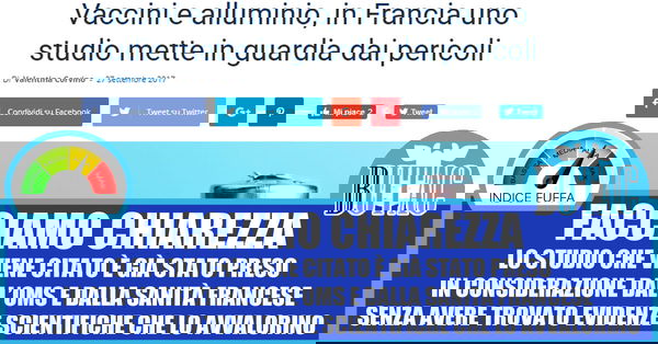 Lo studio francese sull’alluminio nei vaccini