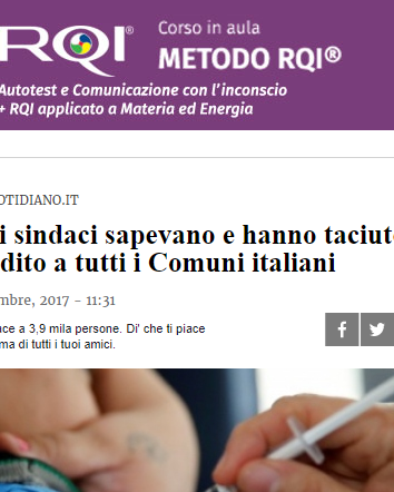Vaccini, sindaci e nutrizionisti