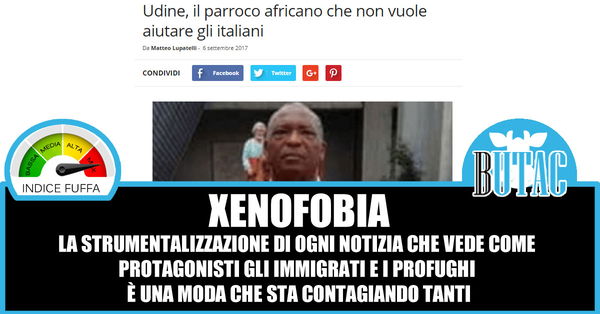 Parroco africano razzista verso gli italiani?