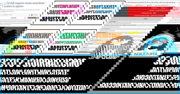 I dati sulle false violenze sessuali, le assicurazioni antistupro e il pessimo giornalismo