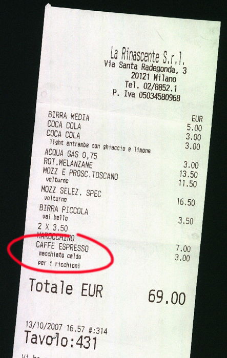Lo scontrino per ricchioni (di 10 anni fa) article-post