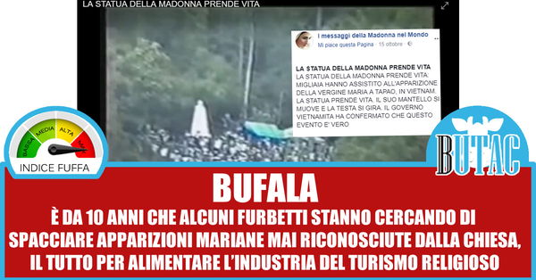 Statua della Madonna prende vita