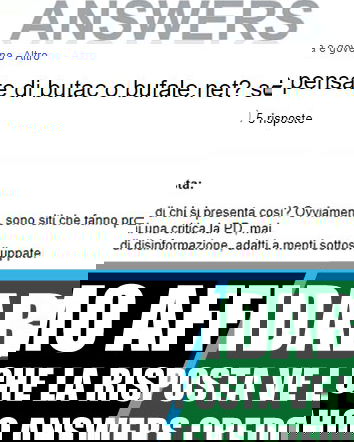 Disinformare su Yahoo answers