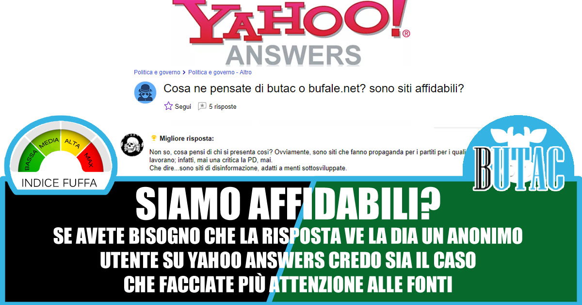 Disinformare su Yahoo answers article-post
