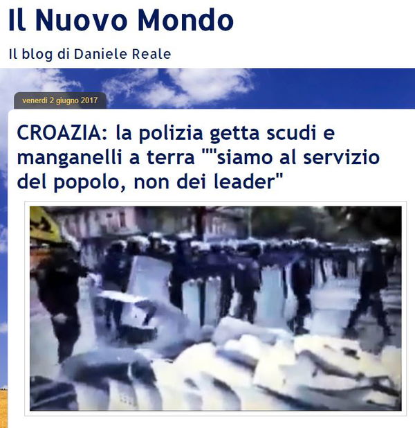 Croazia, polizia getta i manganelli