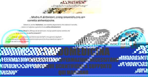 L’Alzheimer e la dieta