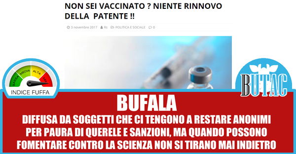 La patente ai non vaccinati