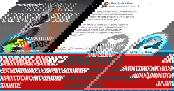 Ma sarà così Cristiano diffondere bufale?