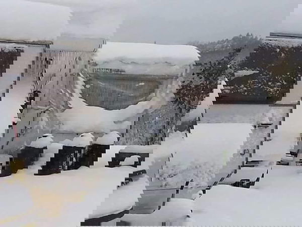 Amatrice – I camper sotto la neve