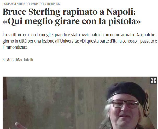 Bruce Sterling, Napoli e la rapina fantasiosa article-post