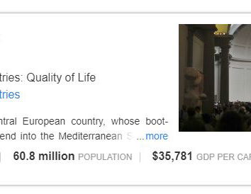 L’Italia e la top 20 dei migliori Paesi