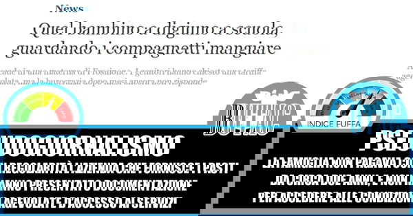 Il bambino senza cibo in mensa