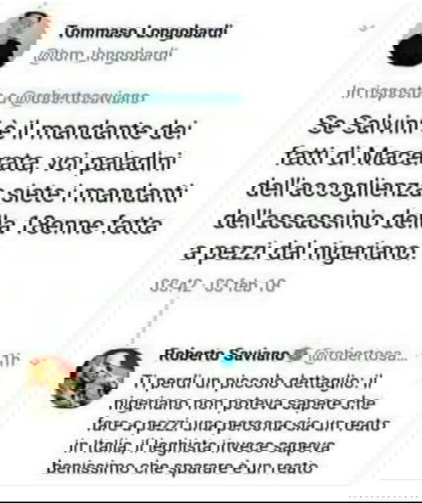 Saviano e i tweet fasulli