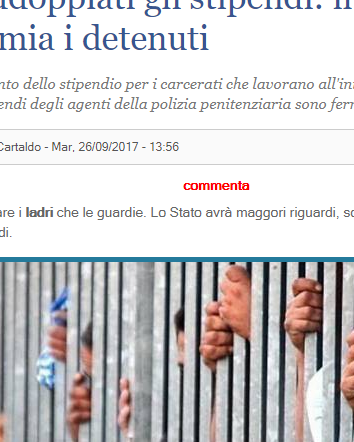 Lo stipendio dei detenuti