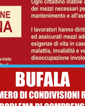 L’art.38 della Costituzione non parla di reddito di cittadinanza