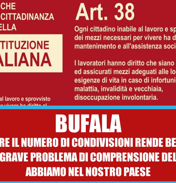 L’art.38 della Costituzione non parla di reddito di cittadinanza article-post