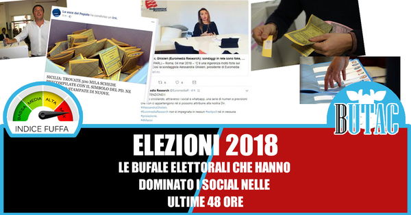 Bufale, fake news, e elezioni 2018