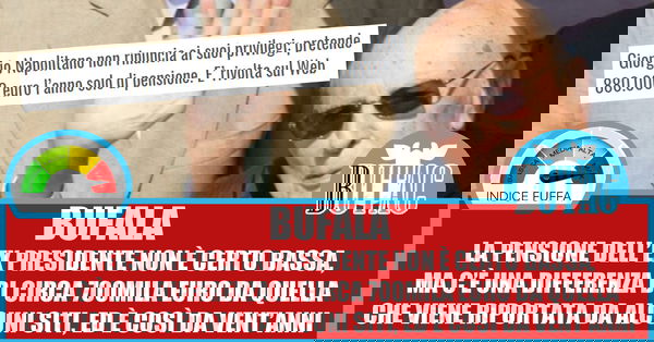 Napolitano, lo stipendio d’oro e le fonti