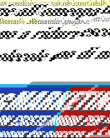 Ridurre il consumo di molecole chimiche