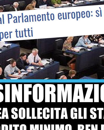 Il Parlamento europeo e il reddito di cittadinanza