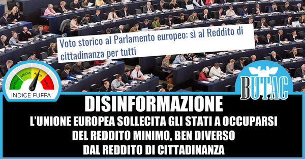 Il Parlamento europeo e il reddito di cittadinanza