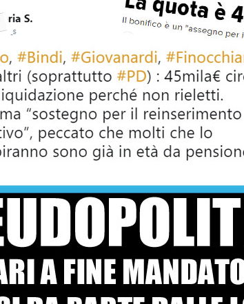 La liquidazione per i non rieletti