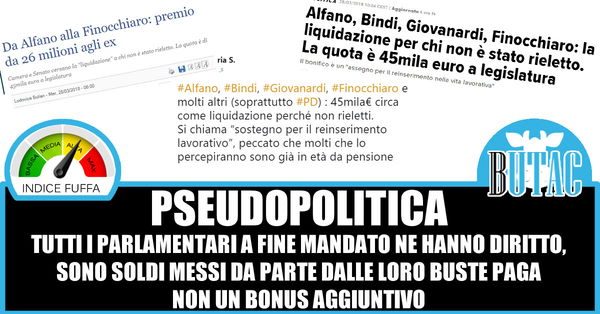 La liquidazione per i non rieletti