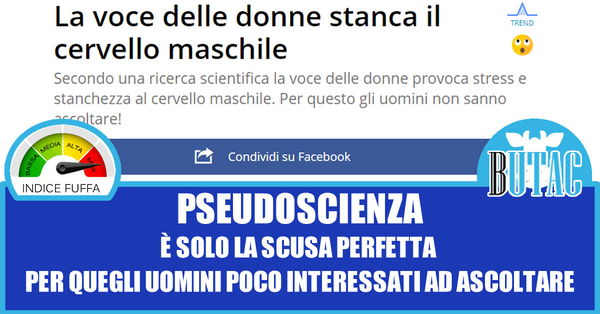 La voce delle donne provoca stanchezza negli uomini?