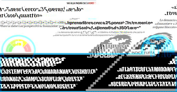 Cerco 25 operai ma non li trovo