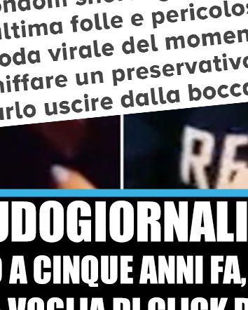 La sfida “condom snorting challenge”