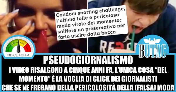 La sfida “condom snorting challenge”