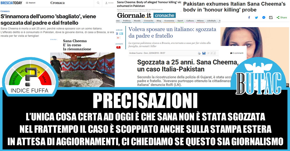 Sana Cheema, fonti e giornalismo article-post