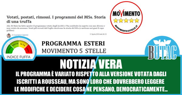 Il programma del Movimento 5 stelle