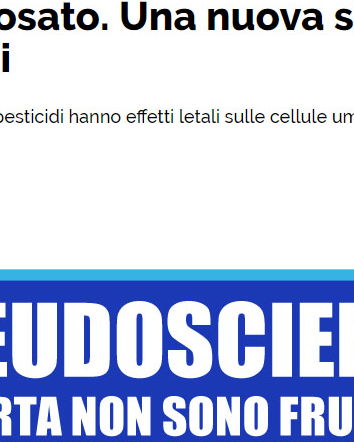 Glifosato, fact-checkers e giornalismo