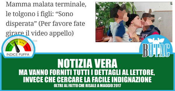 La mamma malata a cui tolgono i figli