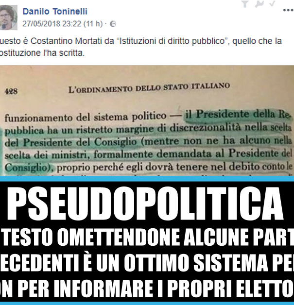 Sergio Mattarella, Danilo Toninelli e la Costituzione article-post
