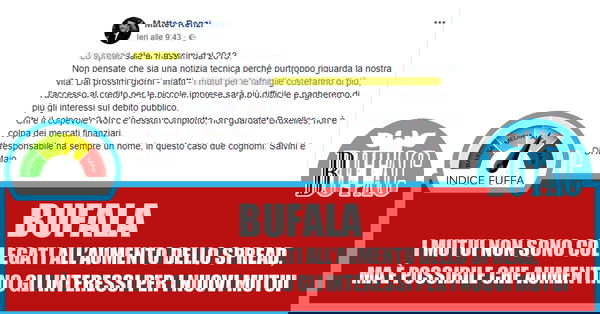 Renzi, mutui, spread e politica