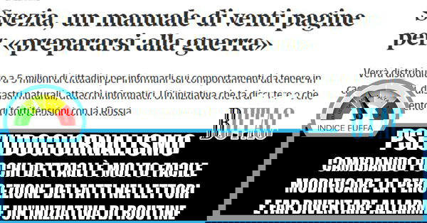 La Svezia, 20 pagine per prepararsi alla guerra