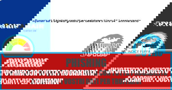 Biglietti gratuiti Ryanair? No, pagine truffa!