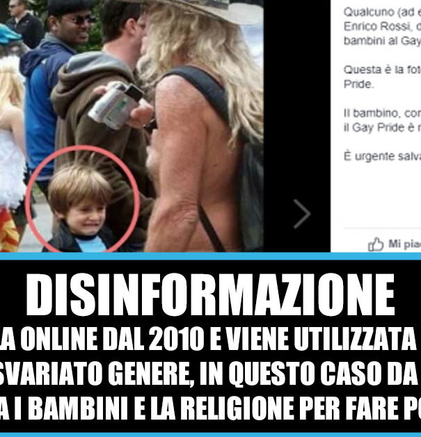 La foto del bambino durante il Gay pride article-post